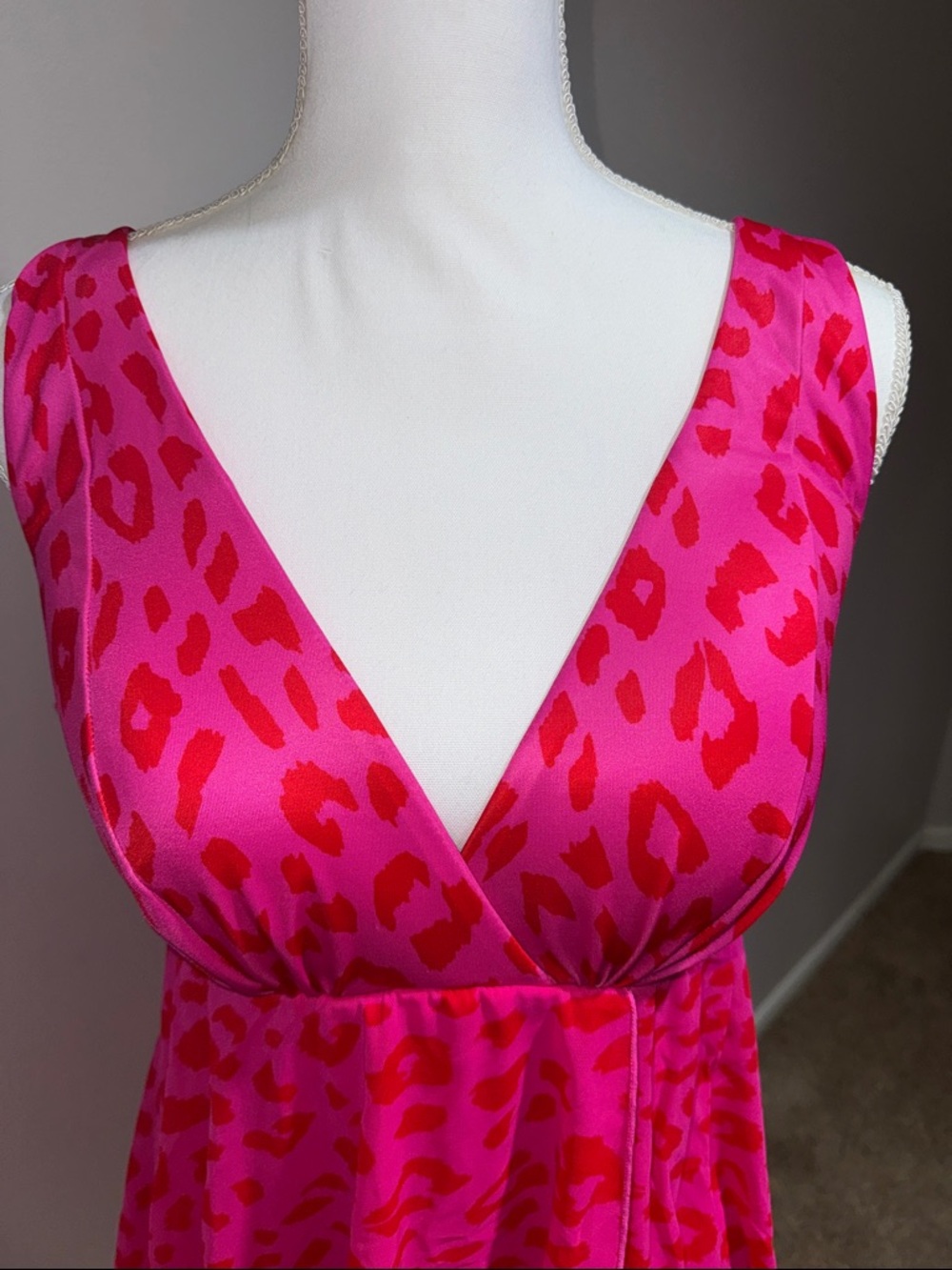 Lane Bryant Hot Pink & Bright Pink Animal Print One-Piece Swimdress - Picture 2 of 13